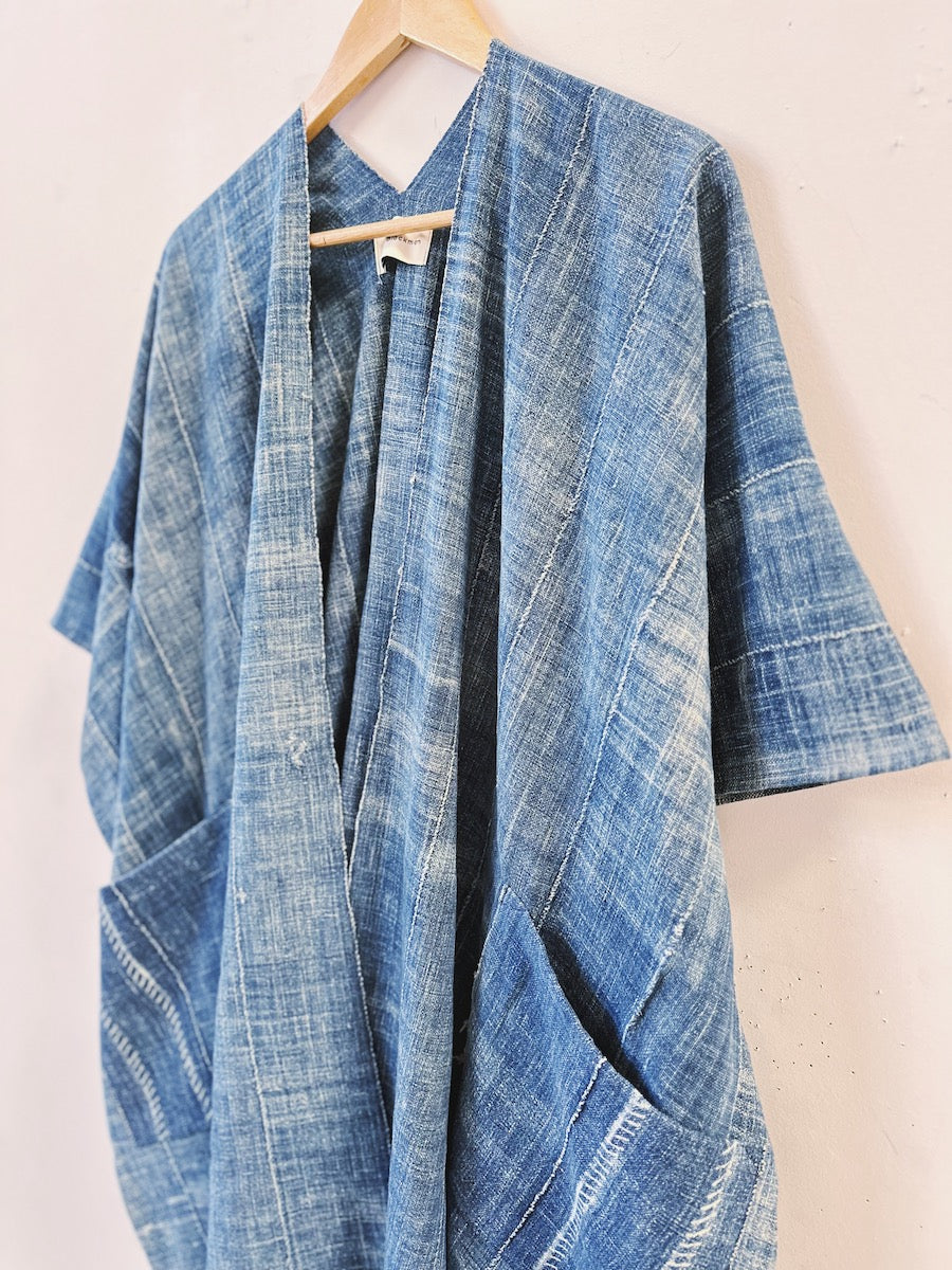 Light Indigo Vest With Pockets