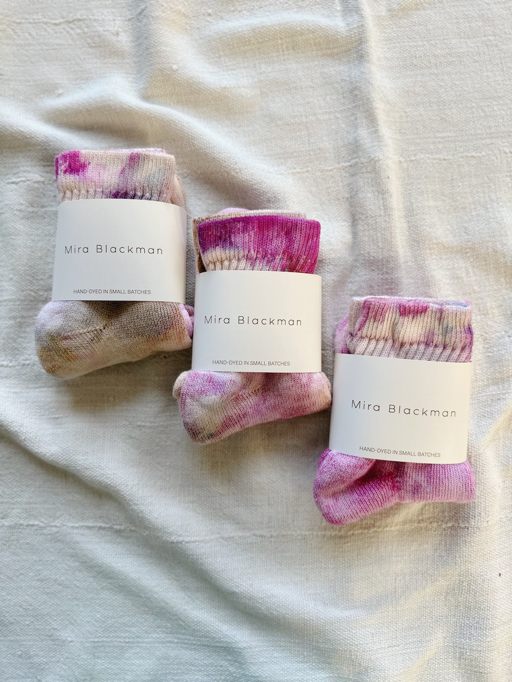 Hand Dyed Organic Cotton Ankle Socks (4 colors)