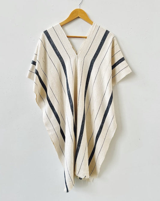 Cotton Stripe Poncho