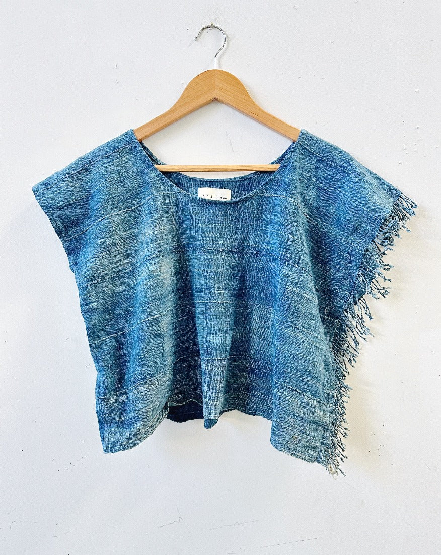 Indigo Tassel Top