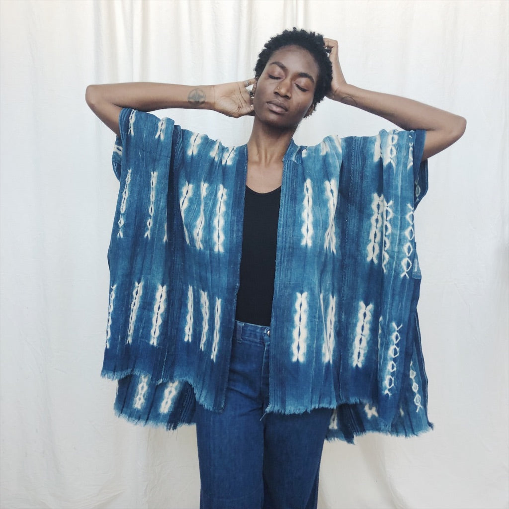 Pisces Shibori Indigo Vest