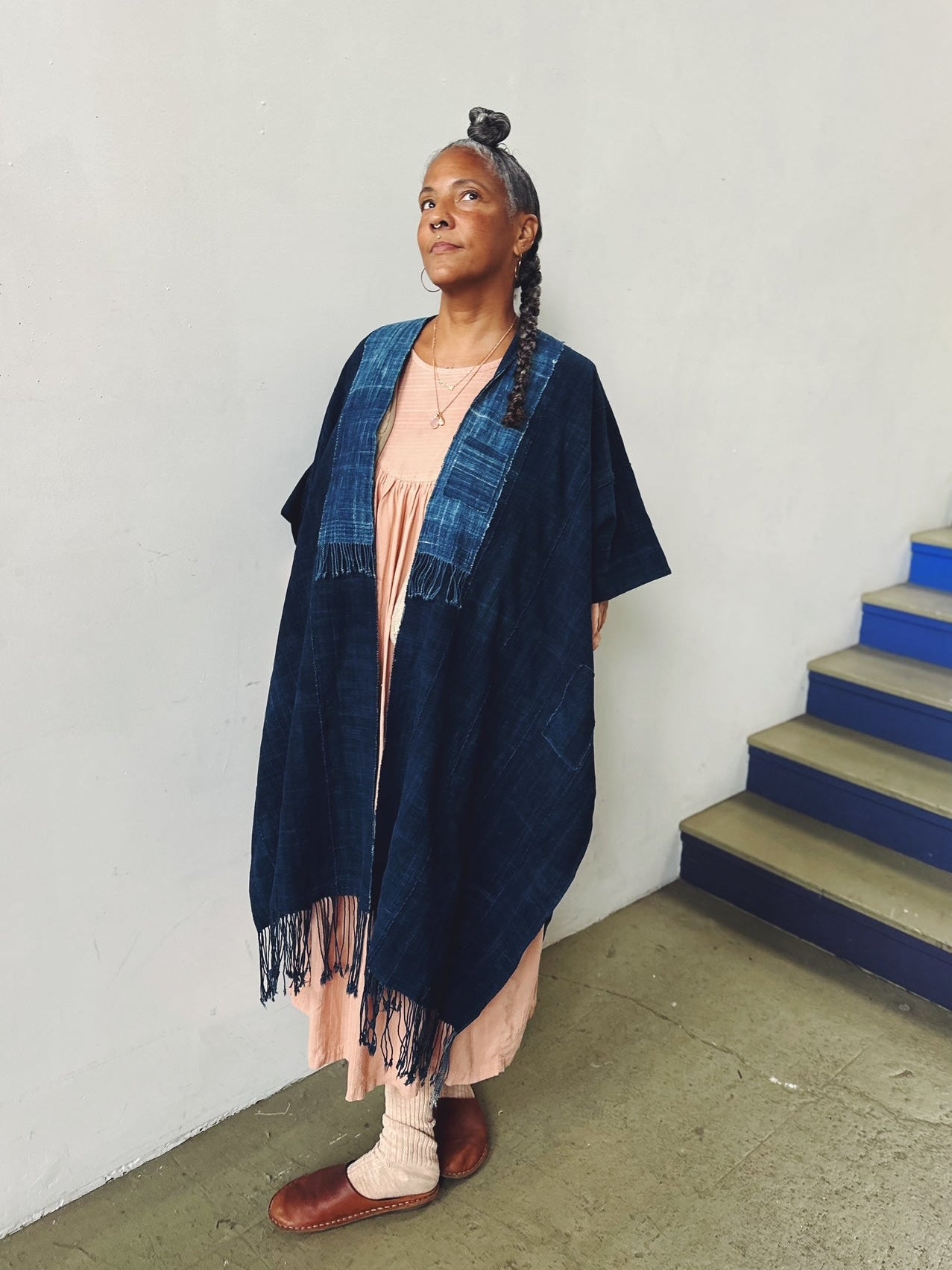 Shibori Indigo Vest