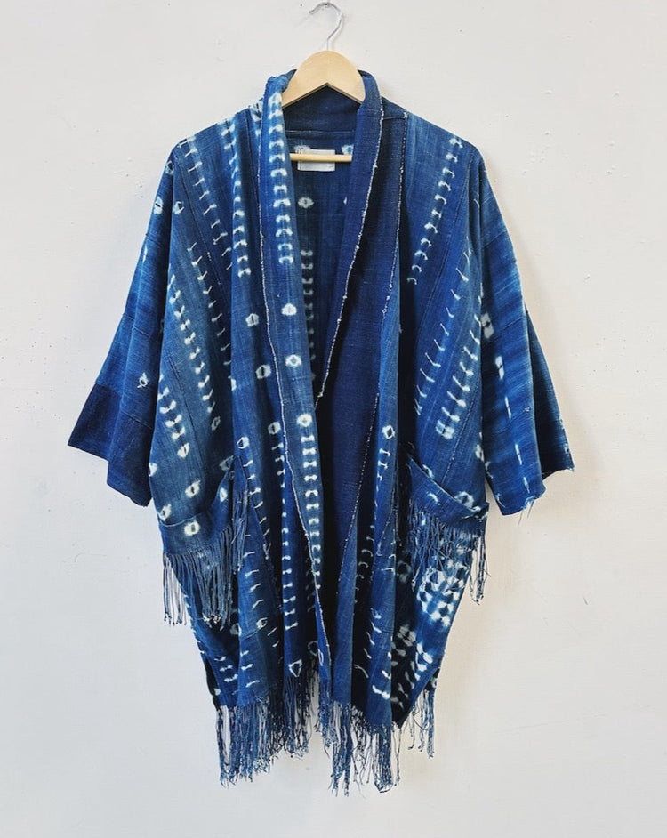 Shibori Indigo Tassel Jacket – Mira Blackman