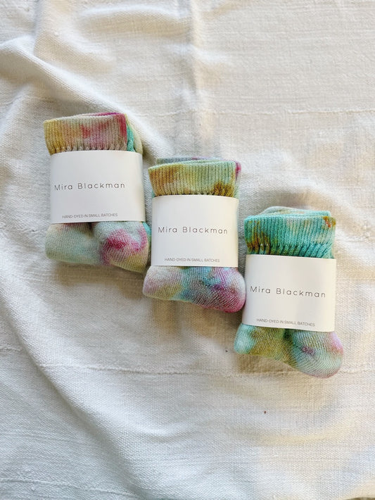 Hand Dyed Organic Cotton Ankle Socks (4 colors)