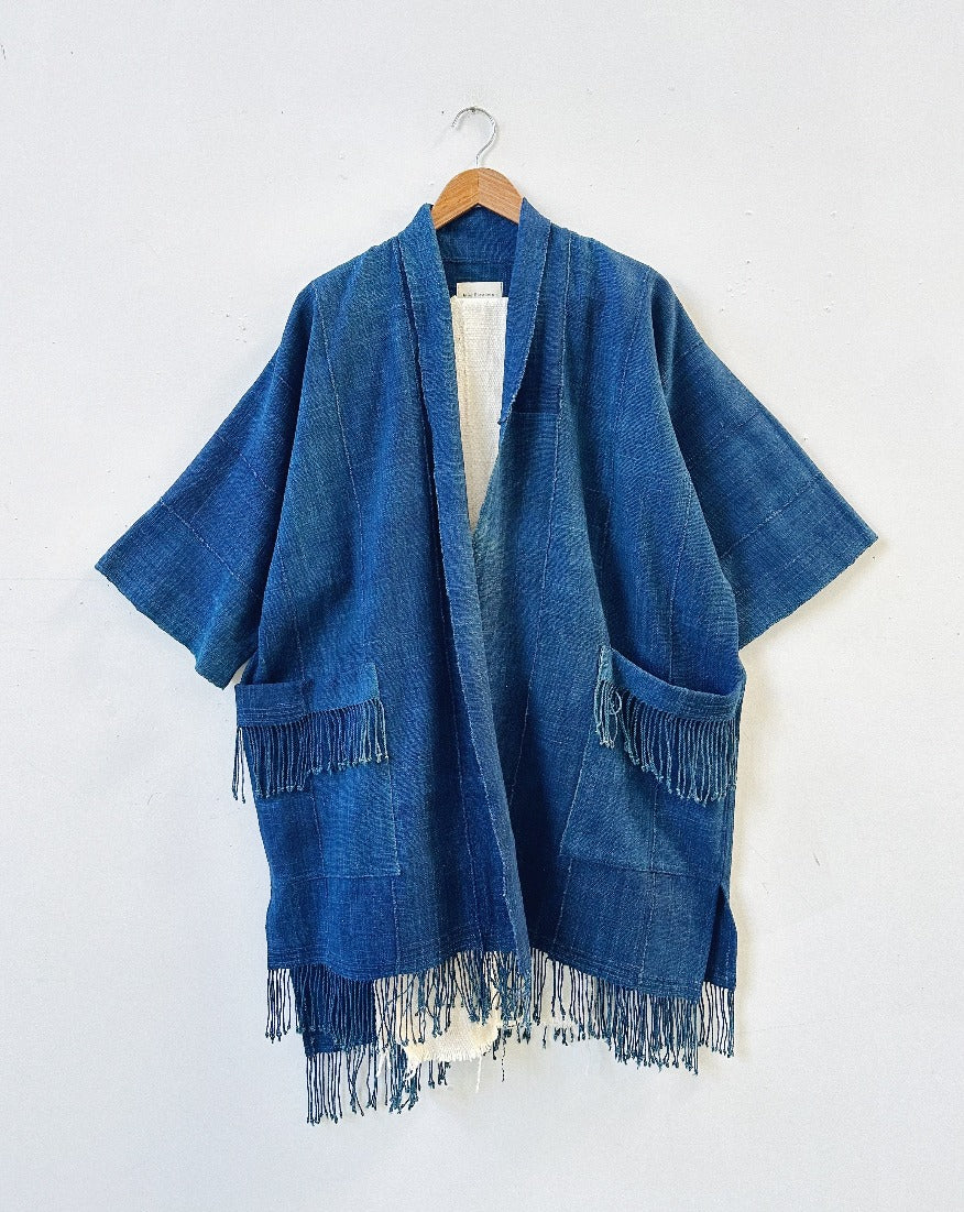 Handwoven Coat with Fringe