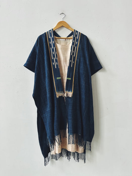 Baoule Collar Indigo Cape