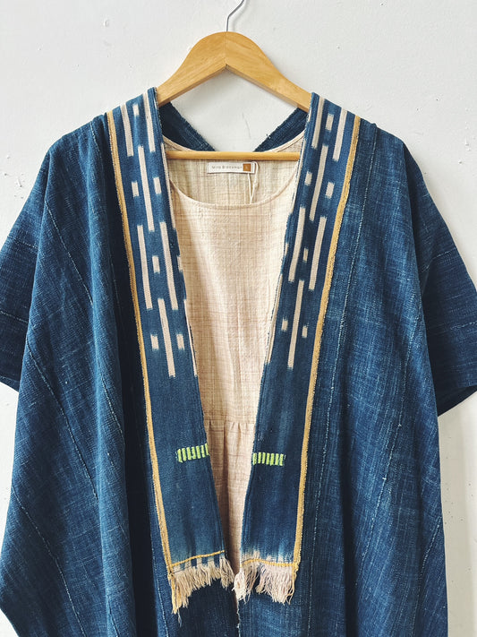 Baoule Collar Indigo Cape