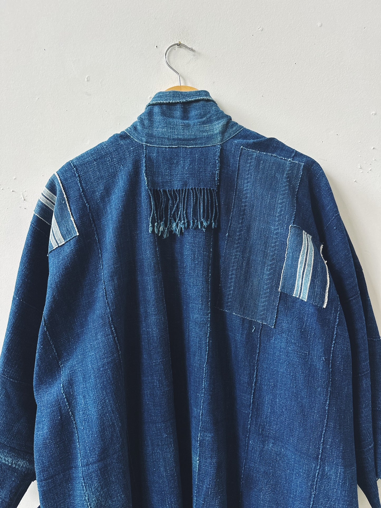 Midnight Shibori  Indigo Tassel Jacket