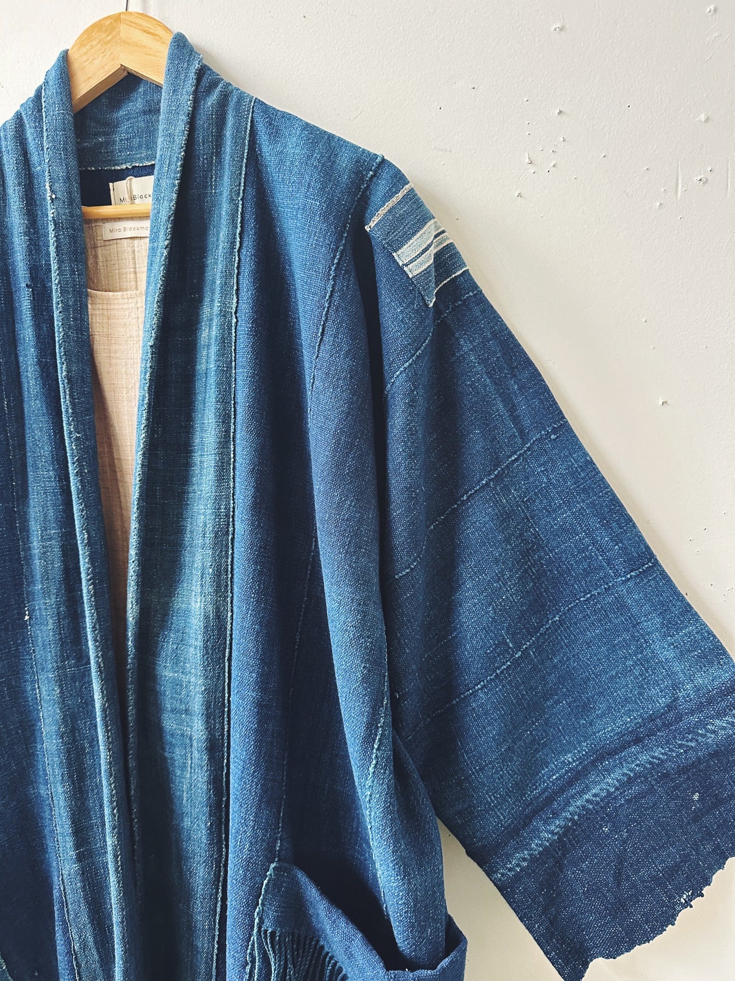 Midnight Shibori  Indigo Tassel Jacket