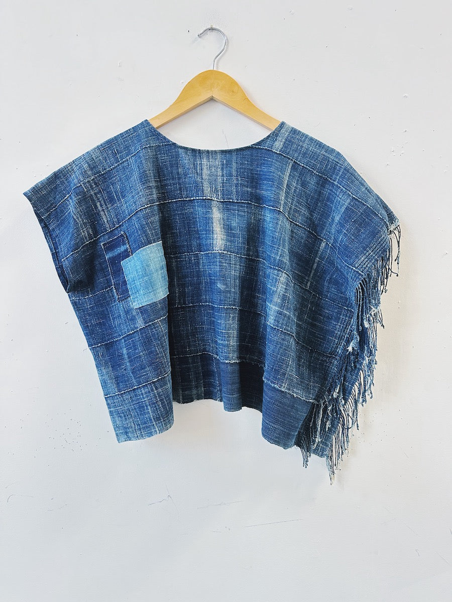 Indigo Tassel Top