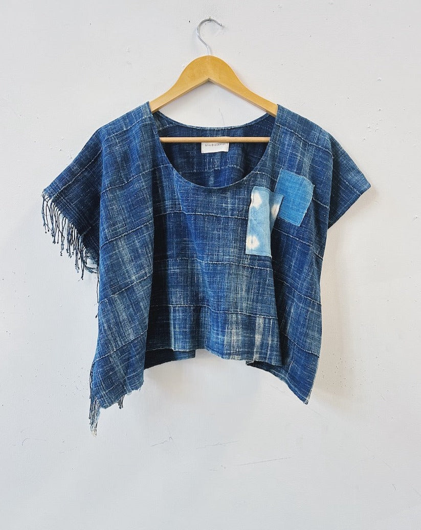 Indigo Tassel Top