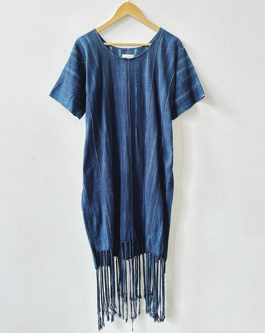 Shibori Tassel Dress