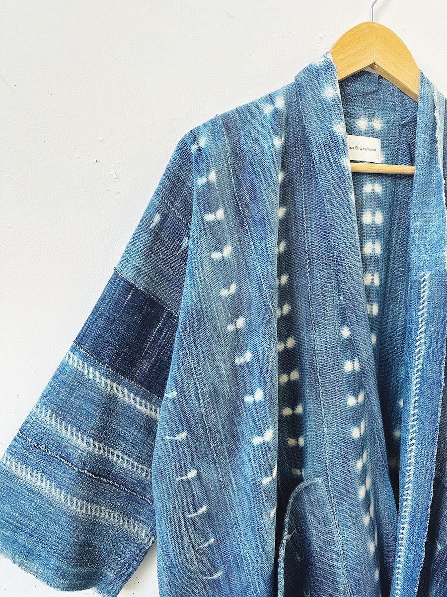 Patched Shibori Coat