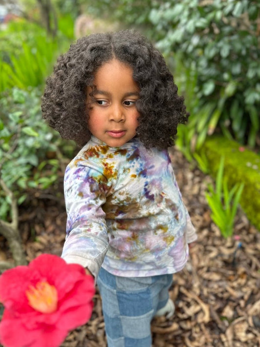Hand Dyed Kids Long Sleeve Shirt (5 colors)