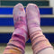 Hand Dyed Organic Cotton Crew Socks - Wildflower