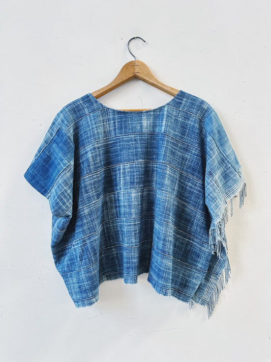 Wabi Sabi Indigo Tassel Top