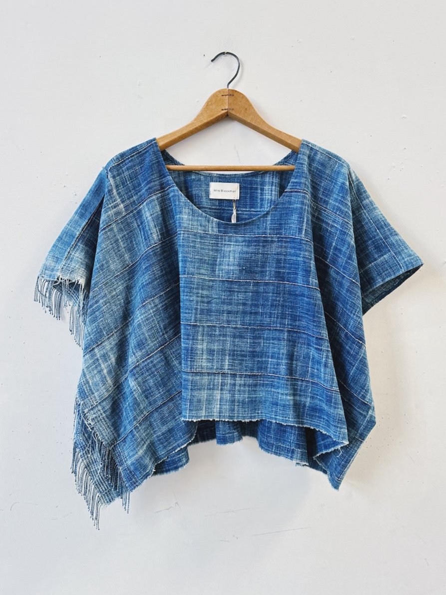 Wabi Sabi Indigo Tassel Top