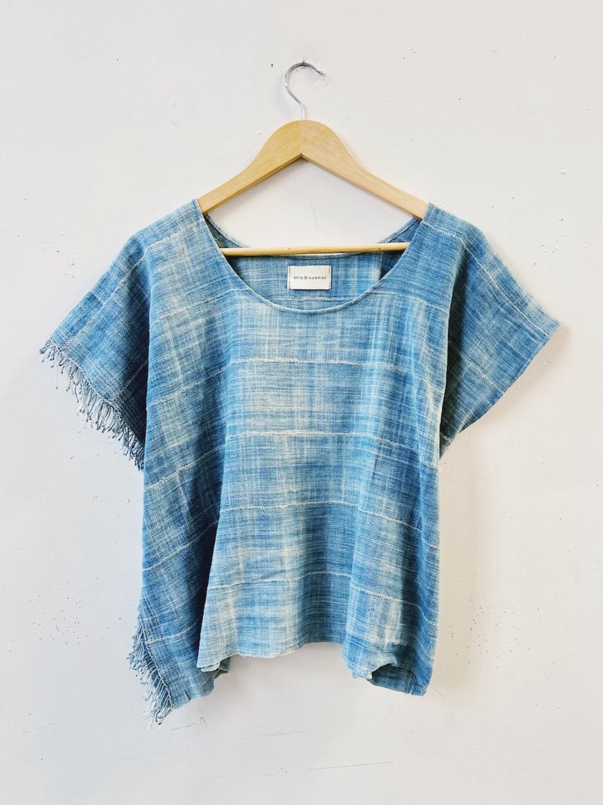 Light Indigo Tassel Top