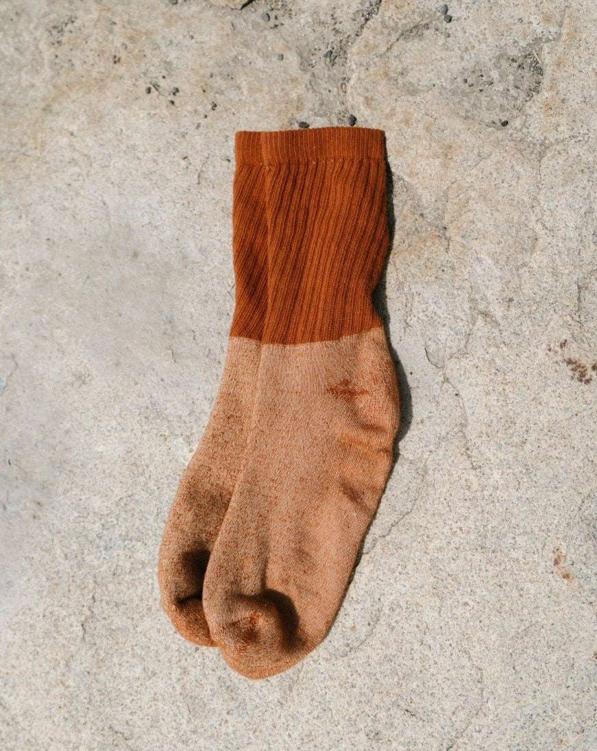 Organic Socks in Sienna
