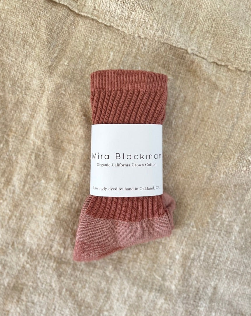 Organic Socks in Rosewood