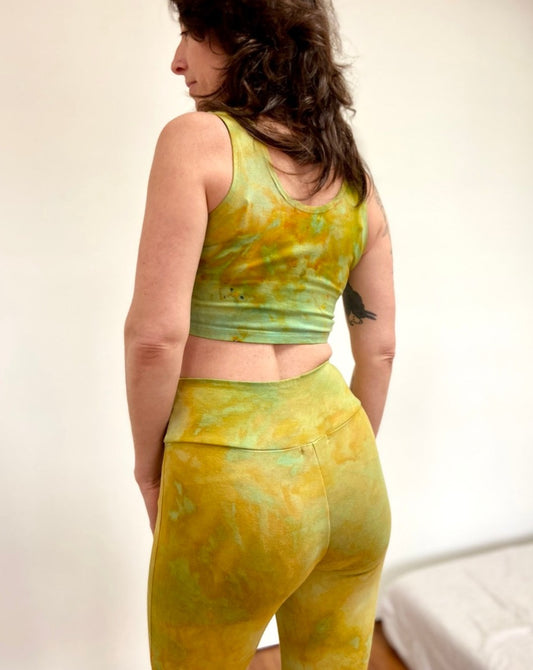 CLZOUD Woman Yoga Pants Army Green Nylon,Spandex Women Seamless Tie Dye and  Tie Float Yoga Workout Pants 
