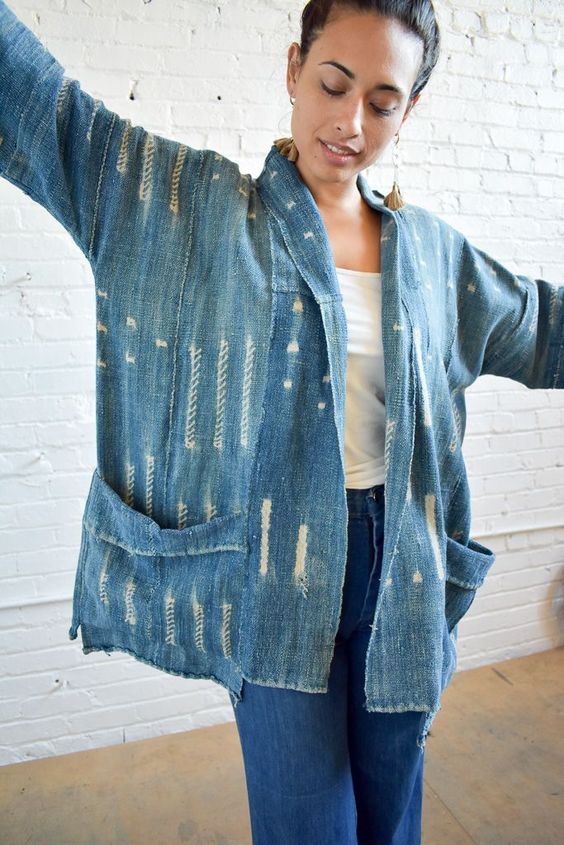 Midnight Shibori Indigo Jacket